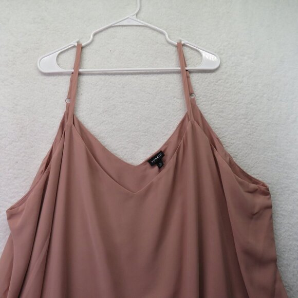 Torrid Shirt Womens Size 6XL Tank Top Sophie Swing Pink Adjustable Straps New - Picture 2 of 8